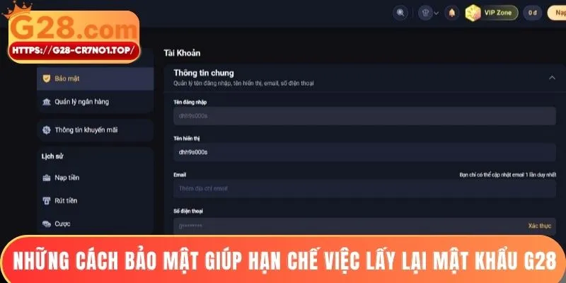 Những cách bảo mật giúp hạn chế việc lấy lại mật khẩu G28